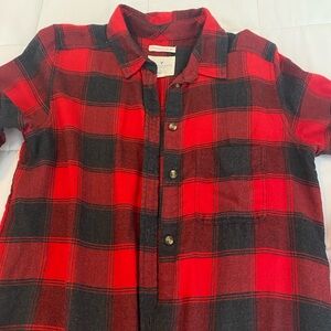 American Eagle red & black flannel shirt M
